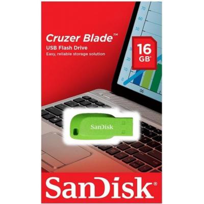 USB   SANDISK 16GB Cruzer Blade Green USB 2.0 (SDCZ50C-016G-B35GE) -  2