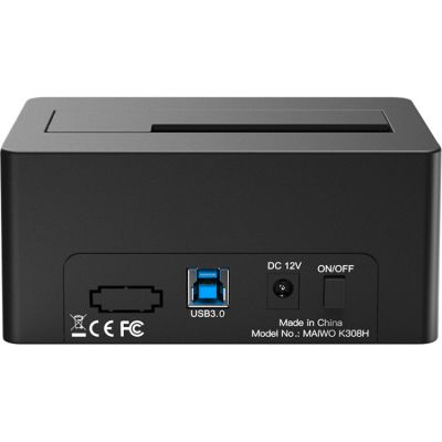 - 2.5"/3.5" Maiwo K308H, Black,  HDD 2,5"/3,5" SATA  USB3.0 . . 3*USB3.0-  -  4