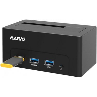 - 2.5"/3.5" Maiwo K308H, Black,  HDD 2,5"/3,5" SATA  USB3.0 . . 3*USB3.0-  -  1