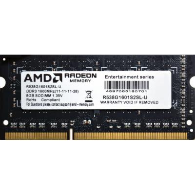     SoDIMM DDR3L 8GB 1600 MHz AMD (R538G1601S2SL-U) -  1