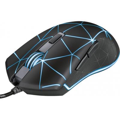  Trust GXT 133 Locx Illuminated Gaming, Black, USB, , 800/1200/2400/4000 dpi, 6  , LED     4   , 1.8  (22988) -  1