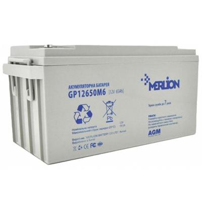       Merlion RDC12-65, 12V-65Ah GEL (G12650M6 GEL) -  1