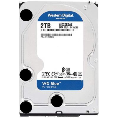   3.5" 2Tb Western Digital Blue, SATA3, 256Mb, 5400 rpm (WD20EZAZ) -  1