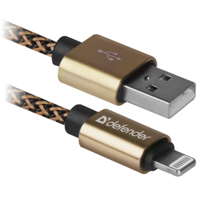   USB 2.0 AM to Lightning 1.0m gold Defender (87806) -  1