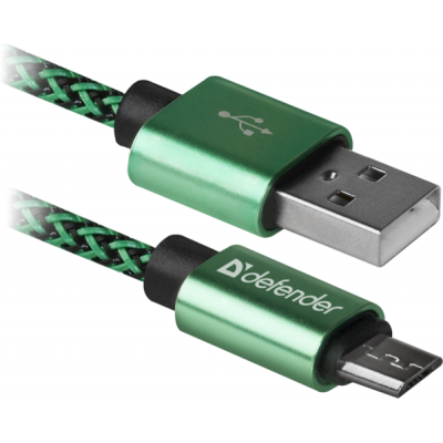   USB 2.0 AM to Micro 5P 1.0m USB08-03T green Defender (87804) -  1