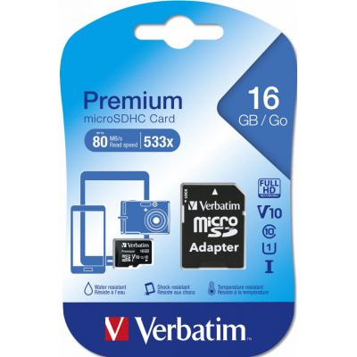   Verbatim 16GB microSDHC class 10 (MDAVR-10/G) -  3