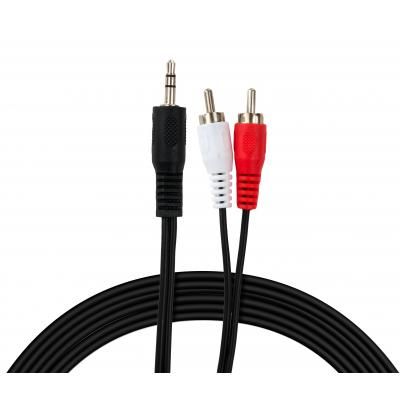   Jack 3.5mm male to 2xRCA 5.0m Vinga (VCPDCJ35MRCA25BK) -  1