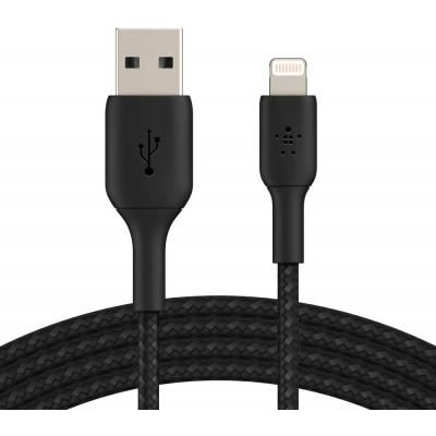 Belkin USB-A - Lightning, BRAIDED[CAA002BT1MBK] CAA002BT1MBK -  1