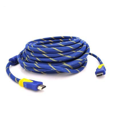   HDMI to HDMI 1.5m v1.4, OD-8.0mm Blue/Gold Merlion (YT-HDMI(M)/(M)NY/BL-1.5m) -  1