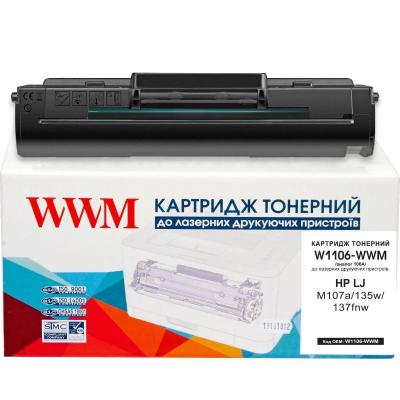  WWM HP LJ M107a/135w/137fnw 106A Black (W1106-WWM) -  1