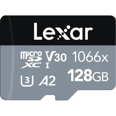  '  ' Lexar 128GB microSDXC class 10 UHS-I 1066x Silver (LMS1066128G-BNANG) -  1