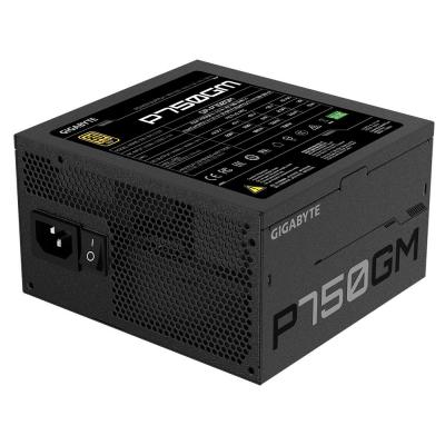   750W, Gigabyte P750GM, Black, , 120  (HYB), Active PFC, 80 Plus Gold, MB: 20+4 pin, CPU: 4+4 pin, VGA: 4 x 6+2 pin, 3xMolex / 1xFDD / 8xSATA, : OVP/OPP/SCP/UVP/OCP/OTP (GP-P750GM) -  4