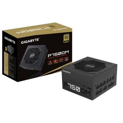   750W, Gigabyte P750GM, Black, , 120  (HYB), Active PFC, 80 Plus Gold, MB: 20+4 pin, CPU: 4+4 pin, VGA: 4 x 6+2 pin, 3xMolex/1xFDD / 8xSATA, : OVP/OPP/SCP/UVP/OCP/OTP (GP-P750GM) -  7