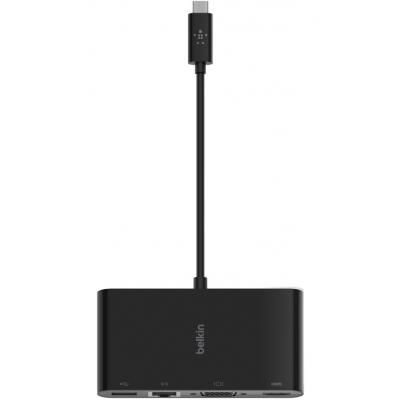  Belkin USB-C  Ethernet, HDMI, VGA, USB-A, black (AVC005BTBK) -  5