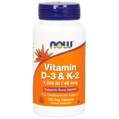 ³ Now Foods ³ D3  2, Vitamin D3 & K-2, 1,000 ME / 45 , 120  (NOW-00369) -  1