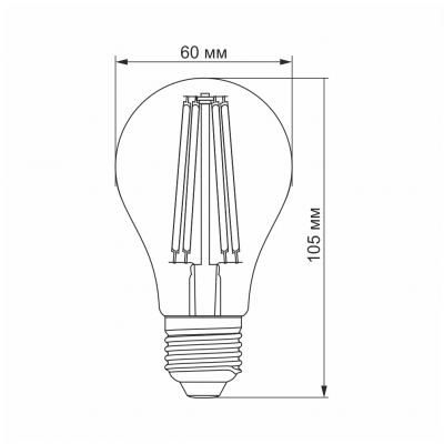  Videx Filament A60FA 10W E27 2200K 220V (VL-A60FA-10272) -  3