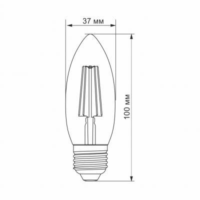  Videx Filament C37F 4W E27 4100K 220V (VL-C37F-04274) -  3