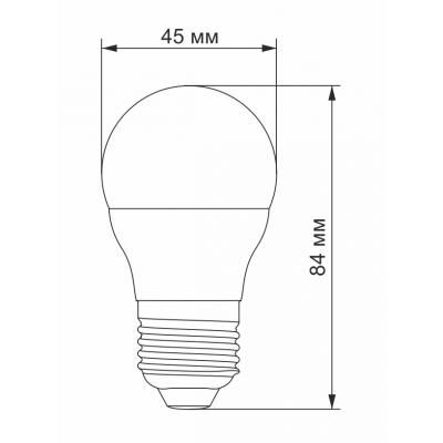  Videx G45e 7W E27 4100K 220V (VL-G45e-07274) -  3