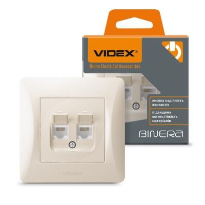   Videx BINERA CAT6+CAT3   (VF-BNSK2PC6TF3-CR) -  4