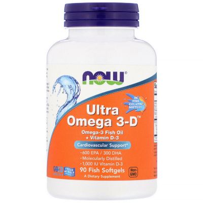   Now Foods   3  ³ D, Ultra Omega 3-D, 90   (NOW-01663) -  1