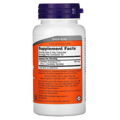  Now Foods L-, 250 , L-Carnitine, 60   (NF0062) -  2