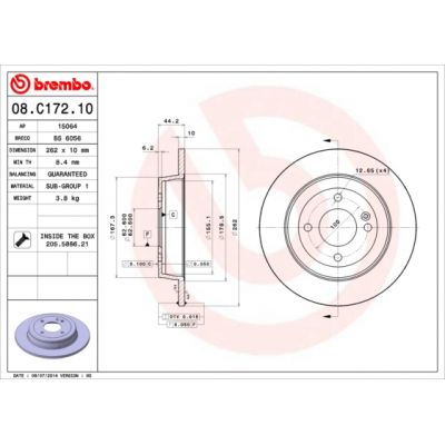   Brembo 08.C172.10 -  1