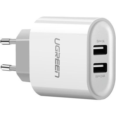   Ugreen CD104 2xUSB 3.4A Charger (White) (20384) -  1