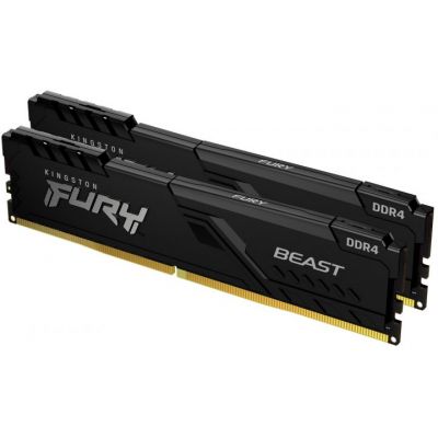     DDR4 32GB (2x16GB) 2666 MHz FURY Beast Black HyperX (Kingston Fury) (KF426C16BBK2/32) -  1