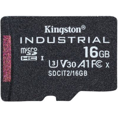  '  `i MicroSDHC 16GB UHS-I/U3 Class 10 Kingston Industrial (SDCIT2/16GBSP) -  1