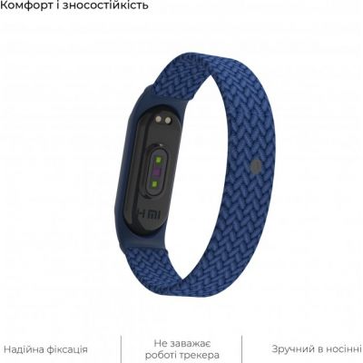     Armorstandart Braided Solo Loop  Xiaomi Mi Band 4/5/6 Blue size M (ARM58764) -  5