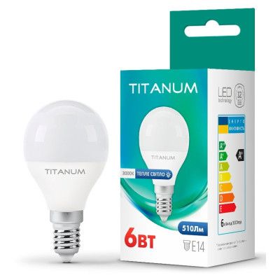  TITANUM G45 6W E14 3000K (TLG4506143) -  1