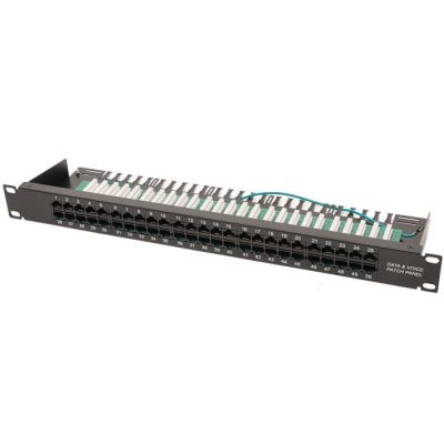 - 19"  1U, 50xRJ-45, Cat.3, DUAL type Voltronic (PPU50-1U) -  1