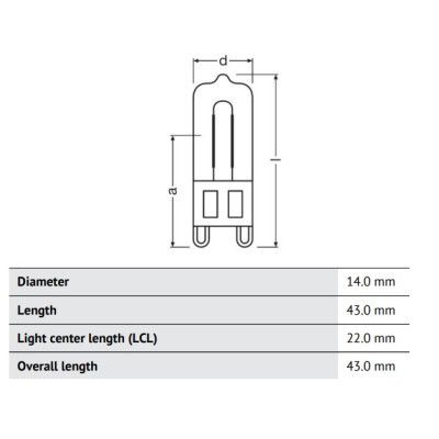  Osram LEDVANCE HALOPIN ECO 33W/460Lm/2700K G9 (4008321208668) -  3