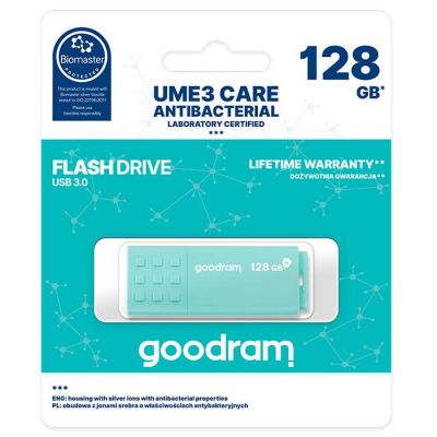 USB   Goodram 128GB UME3 Care Green USB 3.2 (UME3-1280CRR11) -  3