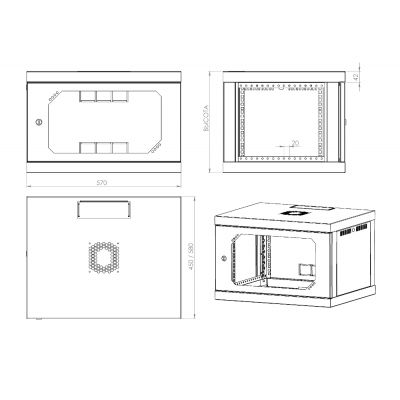   CSV Wallmount Lite 6U,  580 (658--) -  6