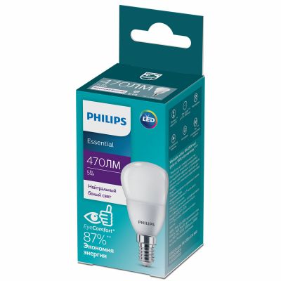  Philips ESSLEDLustre 5W 470lm E14 840 P45NDFRRCA (929002970007) -  2