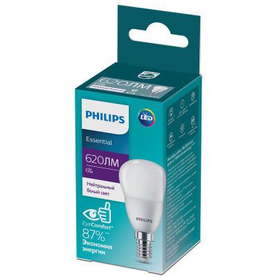  Philips ESSLEDLustre 6W 620lm E14 840 P45NDFRRCA (929002971707) -  2