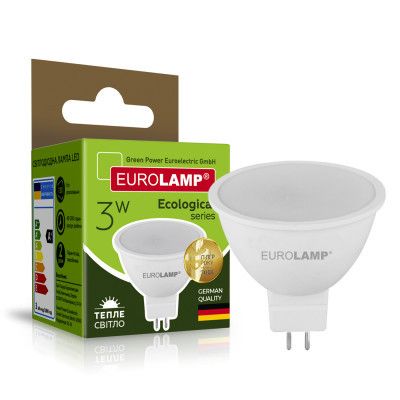  Eurolamp LED SMD MR16 3W GU5.3 3000K 220V (LED-SMD-03533(P)) -  1