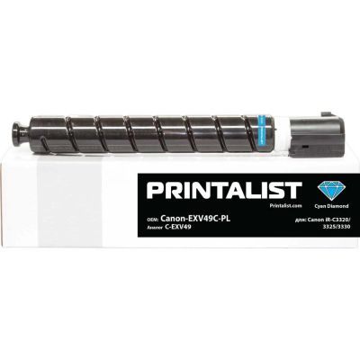 - Printalist Canon iR-C3320/3325/3330, C-EXV49 Cyan (Canon-EXV49C-PL) -  1