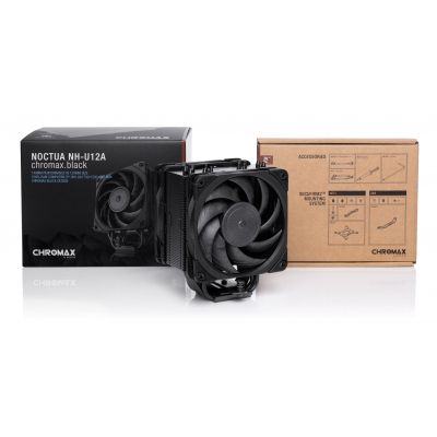  PU Noctua NH-U12A CHROMAX BLACK 2011/2066/1700/1200/1150/51/55/56/AM4/AM3(+)/AM2(+ -  4