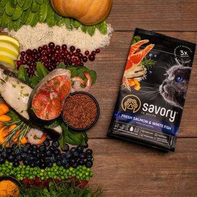     Savory Adult Cat Gourmand Fresh Salmon and White Fish 2  (4820232630020) -  6