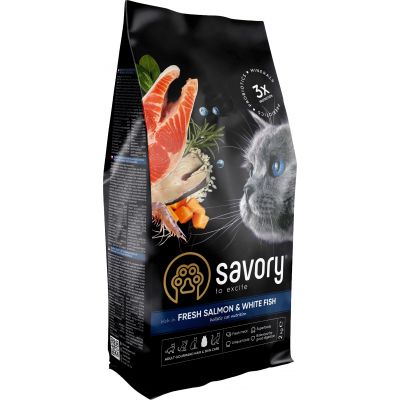     Savory Adult Cat Gourmand Fresh Salmon and White Fish 2  (4820232630020) -  1