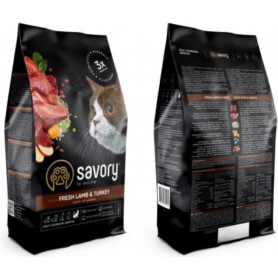     Savory Adult Cat Sensitive Digestion Fresh Lamb and Turkey 400  (4820232630075) -  2