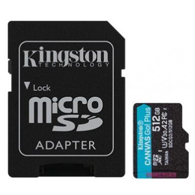  '  ' Kingston 512GB microSDXC class 10 UHS-I U3 A2 Canvas Go Plus (SDCG3/512GB) -  1