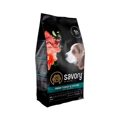     Savory Puppy rich in Fresh Turkey and Chicken 1  (4820232630280) -  1