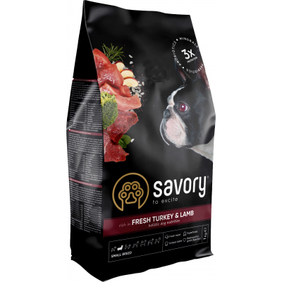     Savory Small Breed rich in Fresh Turkey and Lamb 1  (4820232630341) -  1