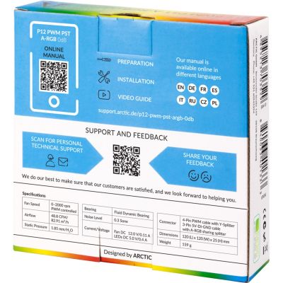    Arctic P12 PWM PST A-RGB (ACFAN00254A) -  6