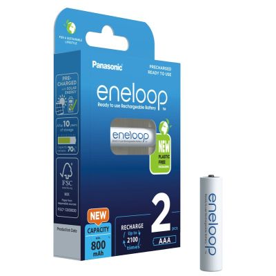  Panasonic Eneloop AAA 800mAh NI-MH * 2 (BK-4MCDE/2BE) -  4