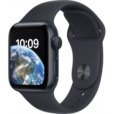 - Apple Watch SE 2022 GPS 40mm Midnight Aluminium Case with Midnight Sport Band - Regular (MNJT3UL/A) -  1