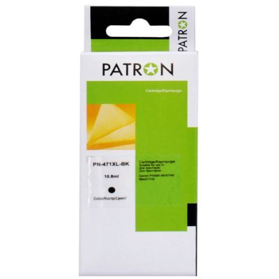  Patron Canon CLI-471BK XL (0346C001) 10.8 , black (PN-471XL-BK) -  1